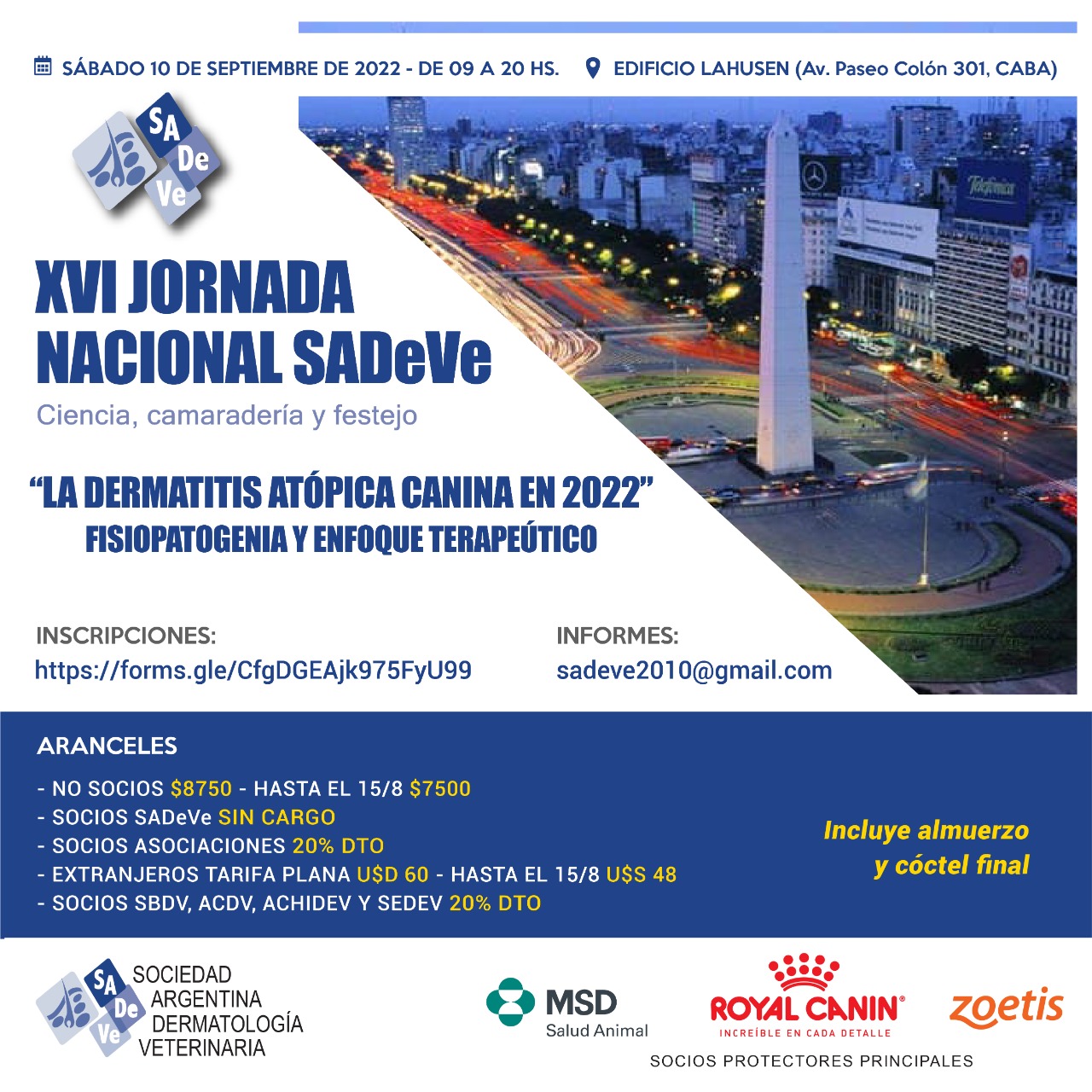 SADeVe organiza la XVI Jornada Nacional de Dermatología.