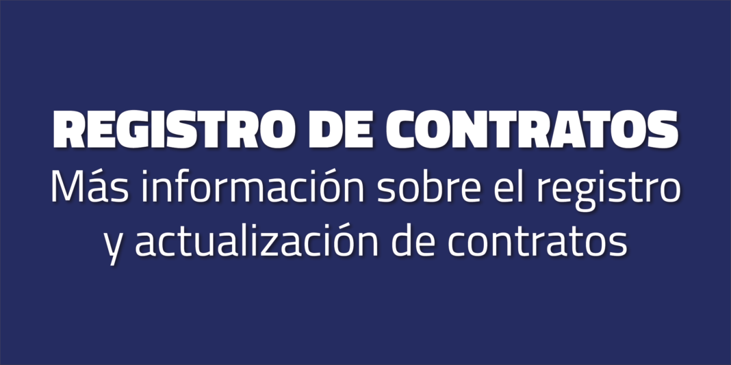 Registro de contratos Registro de contratos