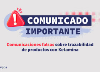 Comunicaciones falsas sobre trazabilidad de productos con Ketamina