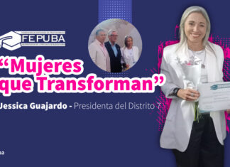 Reconocimiento a Jessica Guajardo en una jornada organizada por FEPUBA